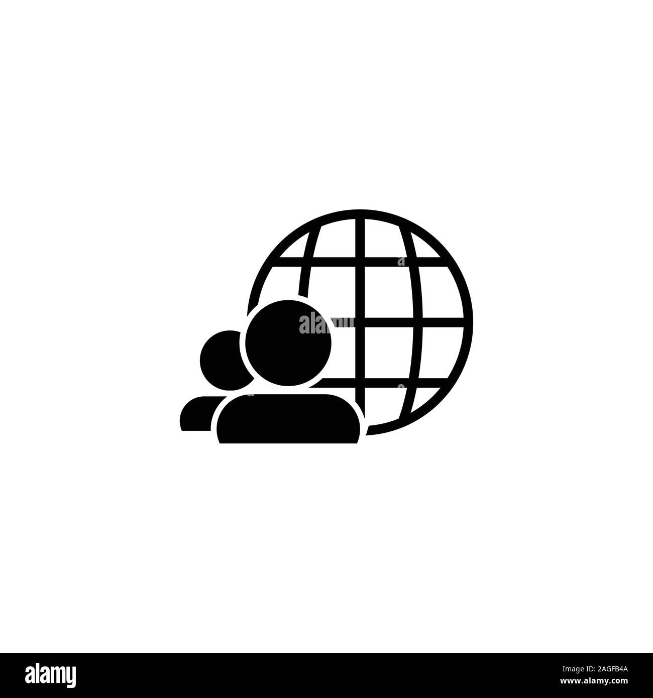 Globo e persone icona illustrazione vettoriale EPS 10. Illustrazione Vettoriale