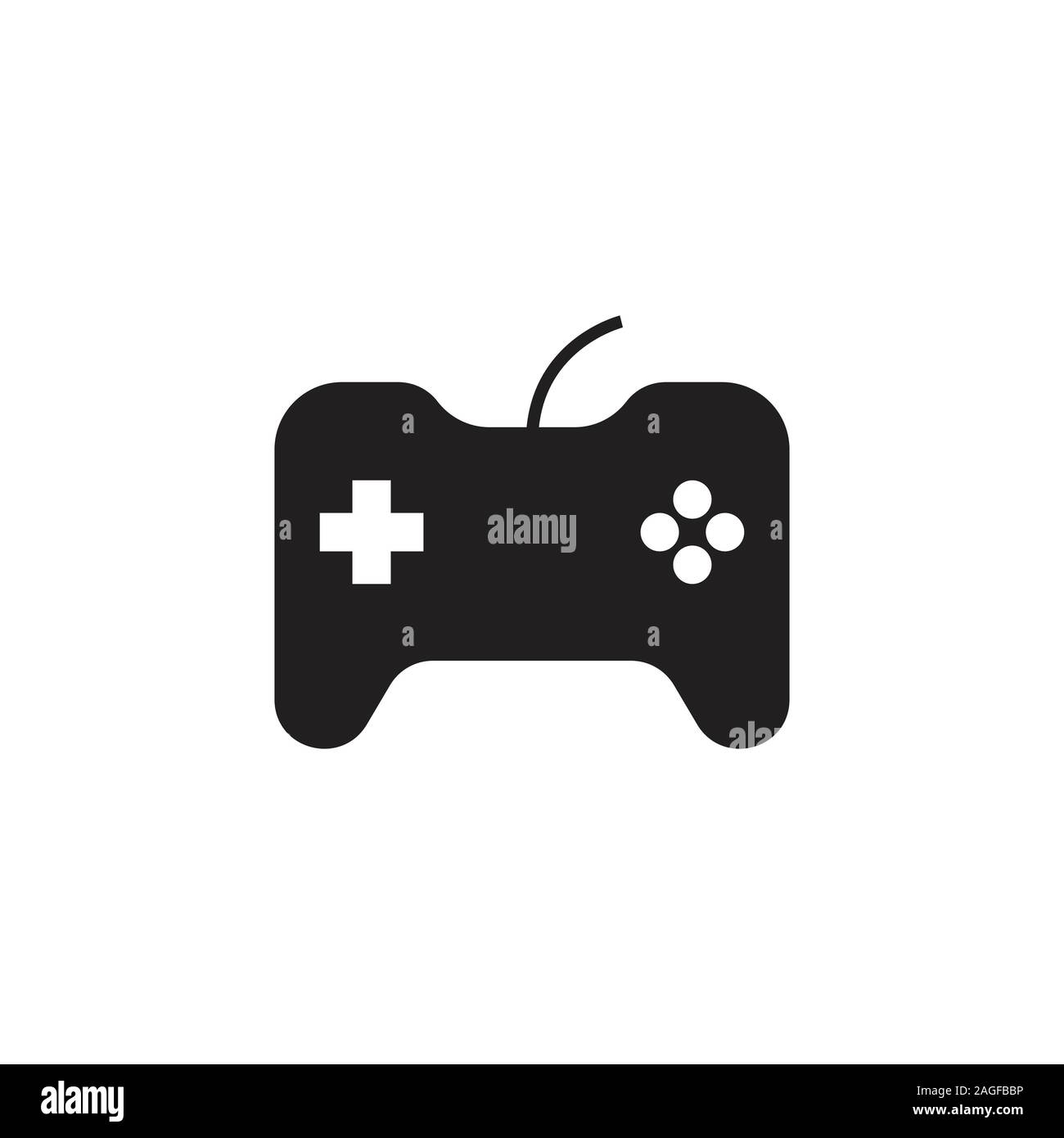 Joystick icona Vettore, console di gioco simbolo. Semplice design piatto per web o mobile app Illustrazione Vettoriale