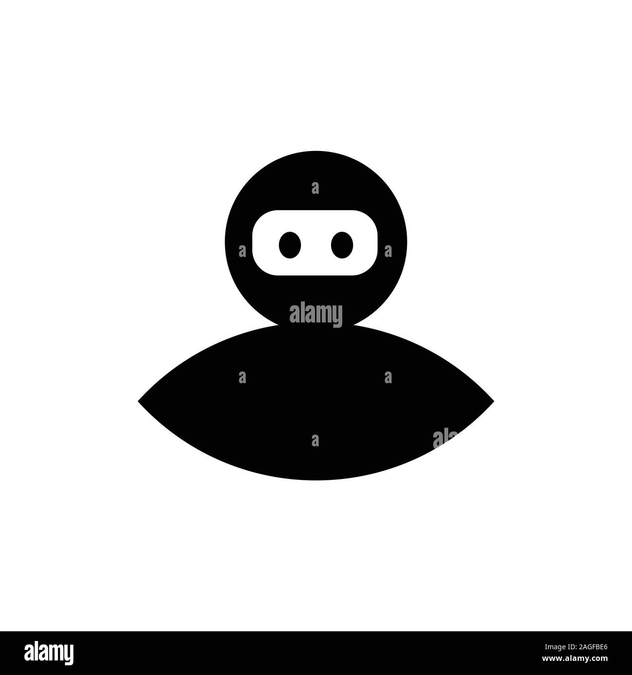 Ninja Icona vettore illustrazione piana. eps 10 Illustrazione Vettoriale