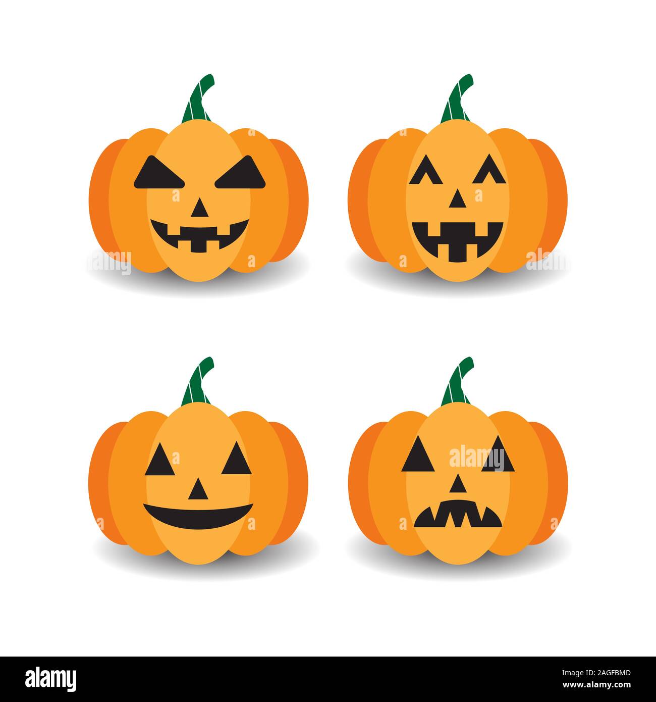 Zucca di Halloween icone vettoriali set. eps 10 Illustrazione Vettoriale