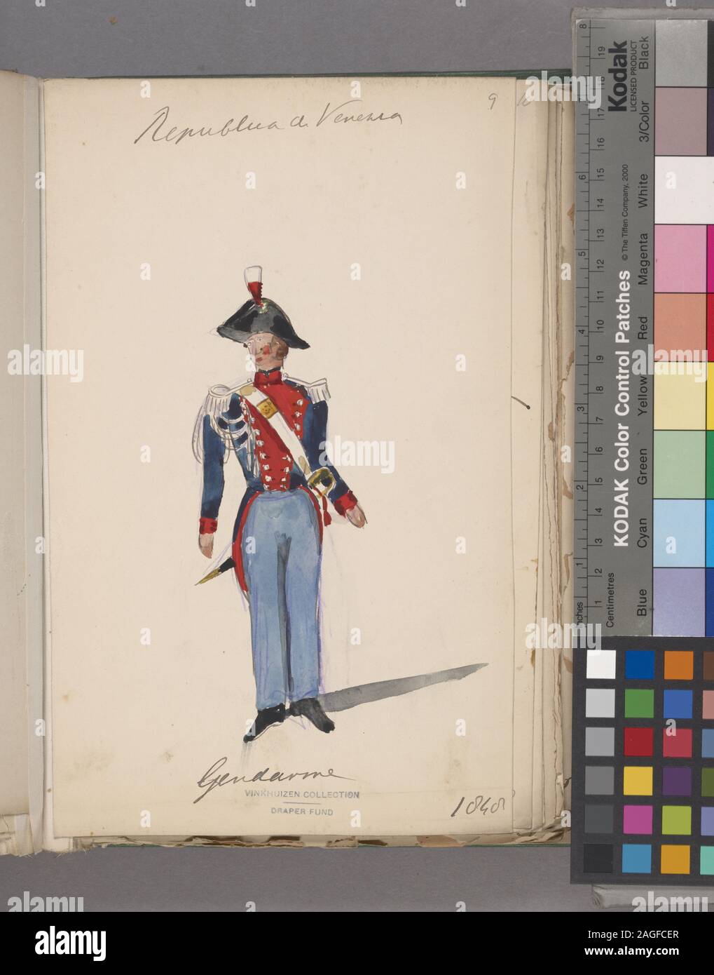 Italia soldato italiano. Venezia, 1848-1850; Italia soldato italiano. Venezia, 1848-1850 Foto Stock