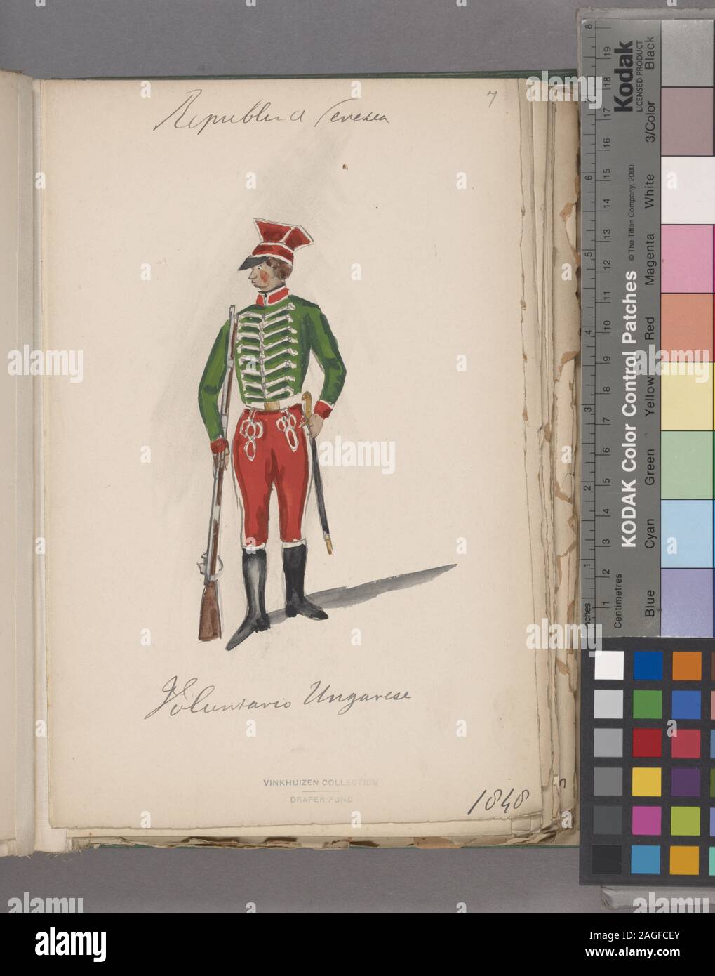 Italia soldato italiano. Venezia, 1848-1850; Italia soldato italiano. Venezia, 1848-1850 Foto Stock