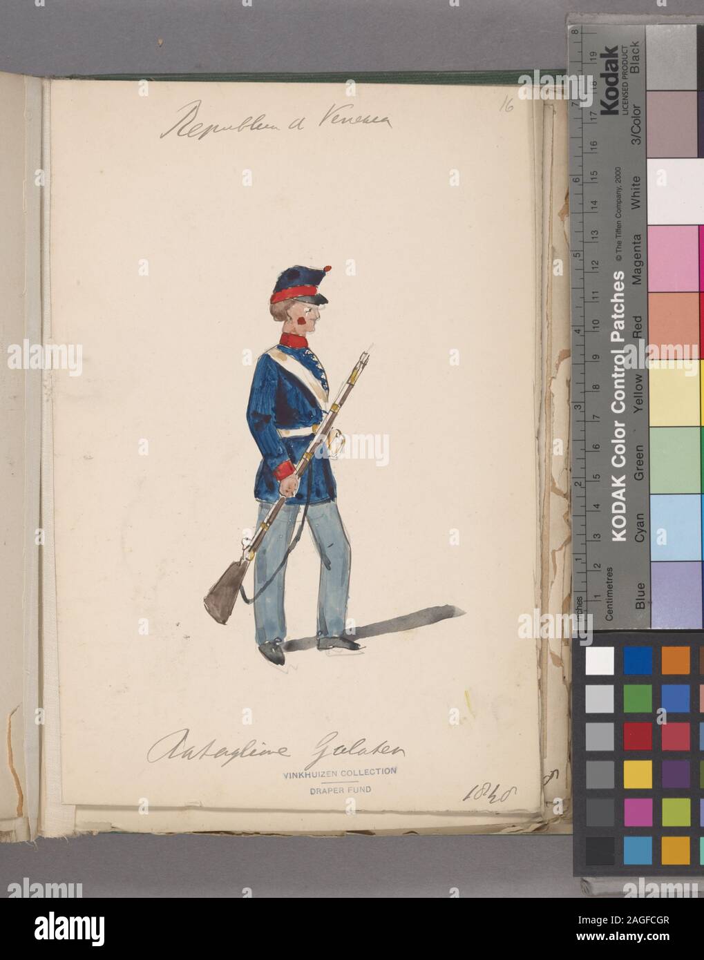 Italia soldato italiano. Venezia, 1848-1850; Italia soldato italiano. Venezia, 1848-1850 Foto Stock