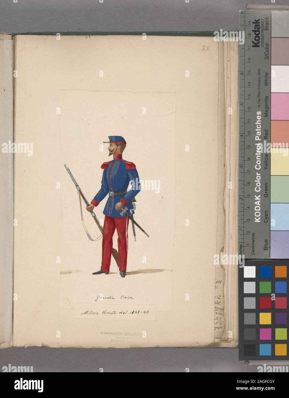 Italia soldato italiano. Venezia, 1848-1850; Italia soldato italiano. Venezia, 1848-1850 Foto Stock