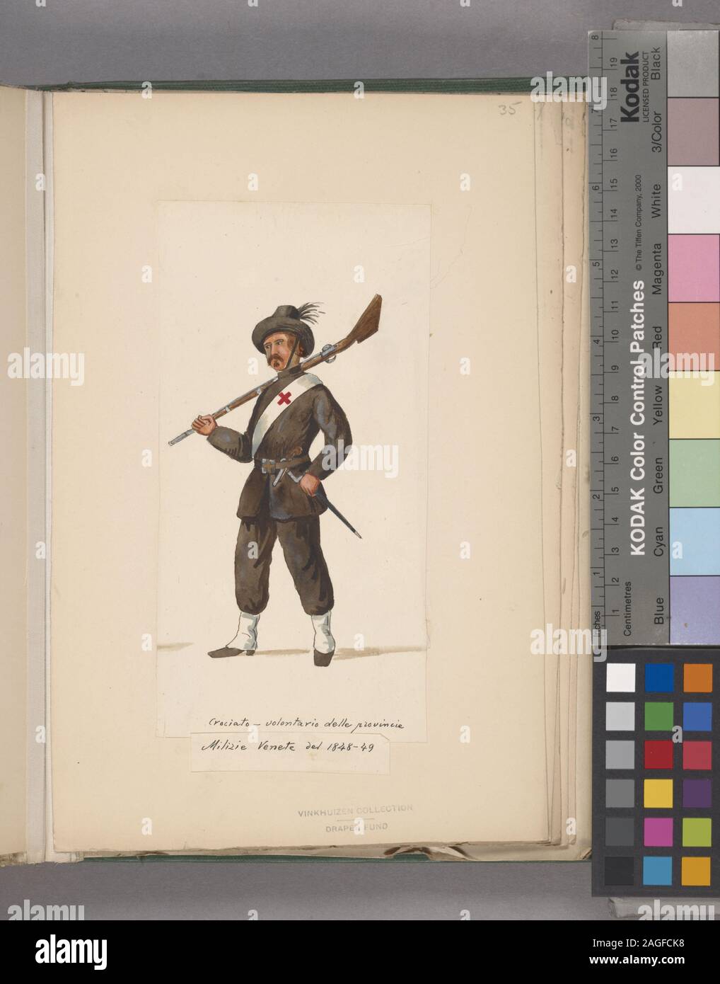 Italia soldato italiano. Venezia, 1848-1850; Italia soldato italiano. Venezia, 1848-1850 Foto Stock