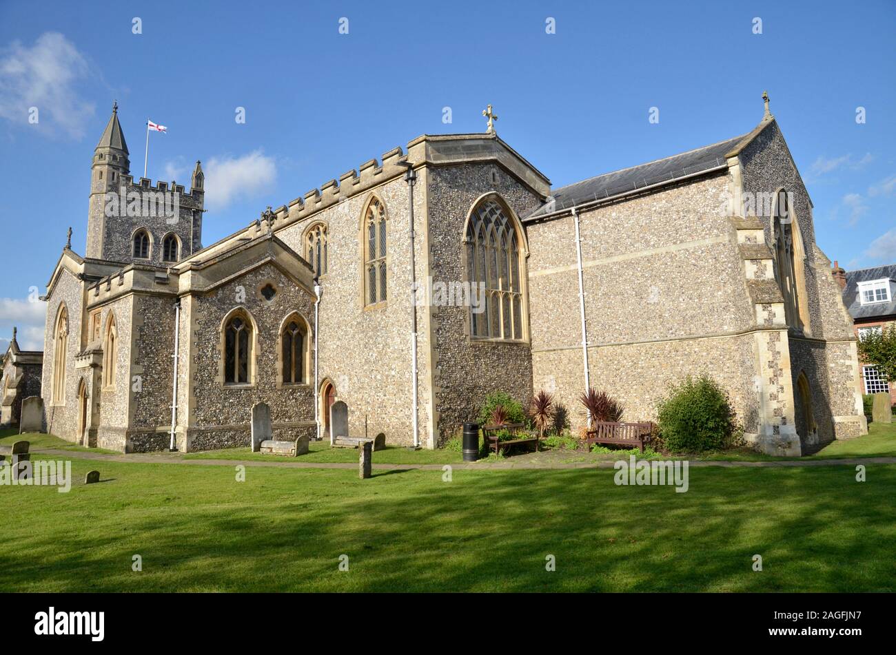 Chiesa di Santa Maria in Amersham, Buckingamshire. Essa è il luogo di sepoltura di Ruth Ellis, l'ultima donna ad essere impiccati nel Regno Unito. Foto Stock