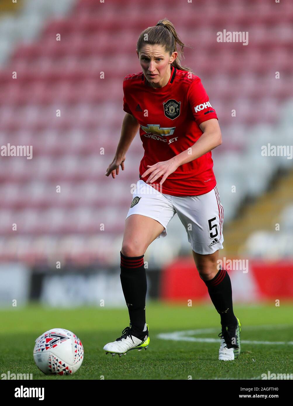 Il Manchester United Abbie McManus durante la FA DONNA Super League a Leigh Sports Village Stadium e Manchester. Foto di PA. Picture Data: domenica 8 dicembre 2019. Vedere PA storia SOCCER Man Utd donne. Foto di credito dovrebbe leggere: Barry Coombs/filo PA. Restrizioni: solo uso editoriale nessun uso non autorizzato di audio, video, dati, calendari, club/campionato loghi o 'live' servizi. Online in corrispondenza uso limitato a 120 immagini, nessun video emulazione. Nessun uso in scommesse, giochi o un singolo giocatore/club/league pubblicazioni. Foto Stock