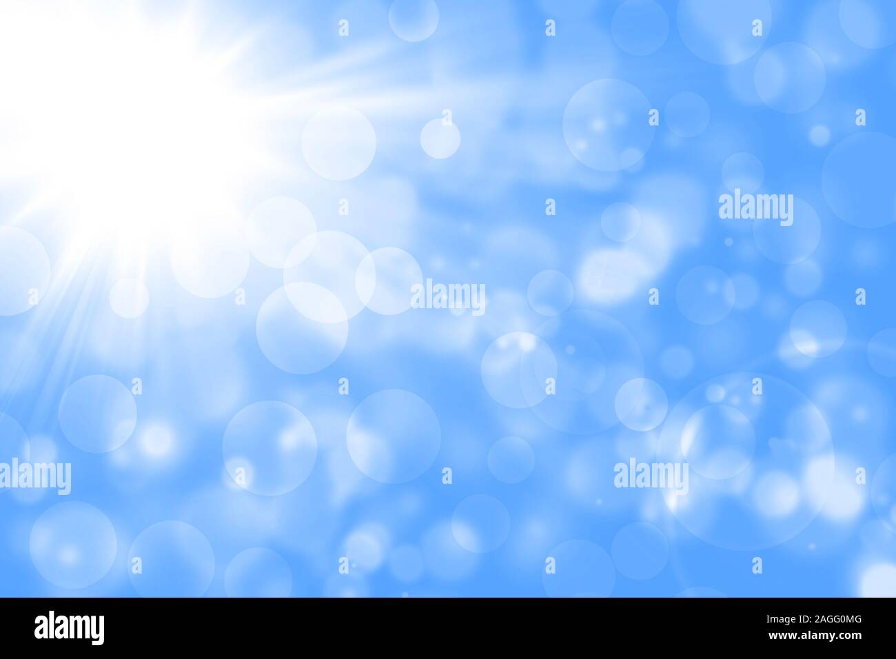 Sfocato sfondo astratto con luce blu e bianco gradiente. Foto Stock