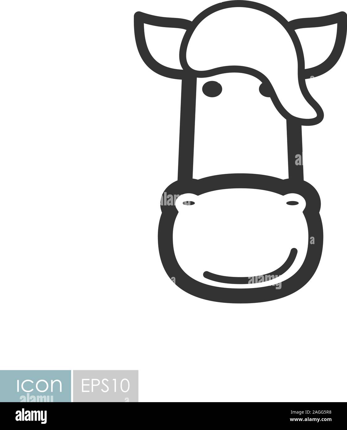 Icona del cavallo. Animale da azienda illustrazione vettoriale EPS, 10 Illustrazione Vettoriale