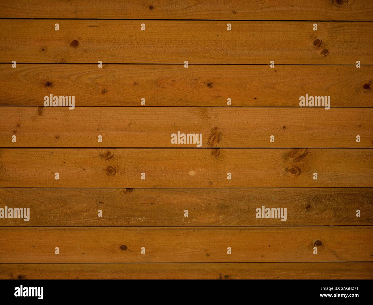 A doghe di legno con nodi e la consistenza ideale per l'uso come sfondo Foto Stock