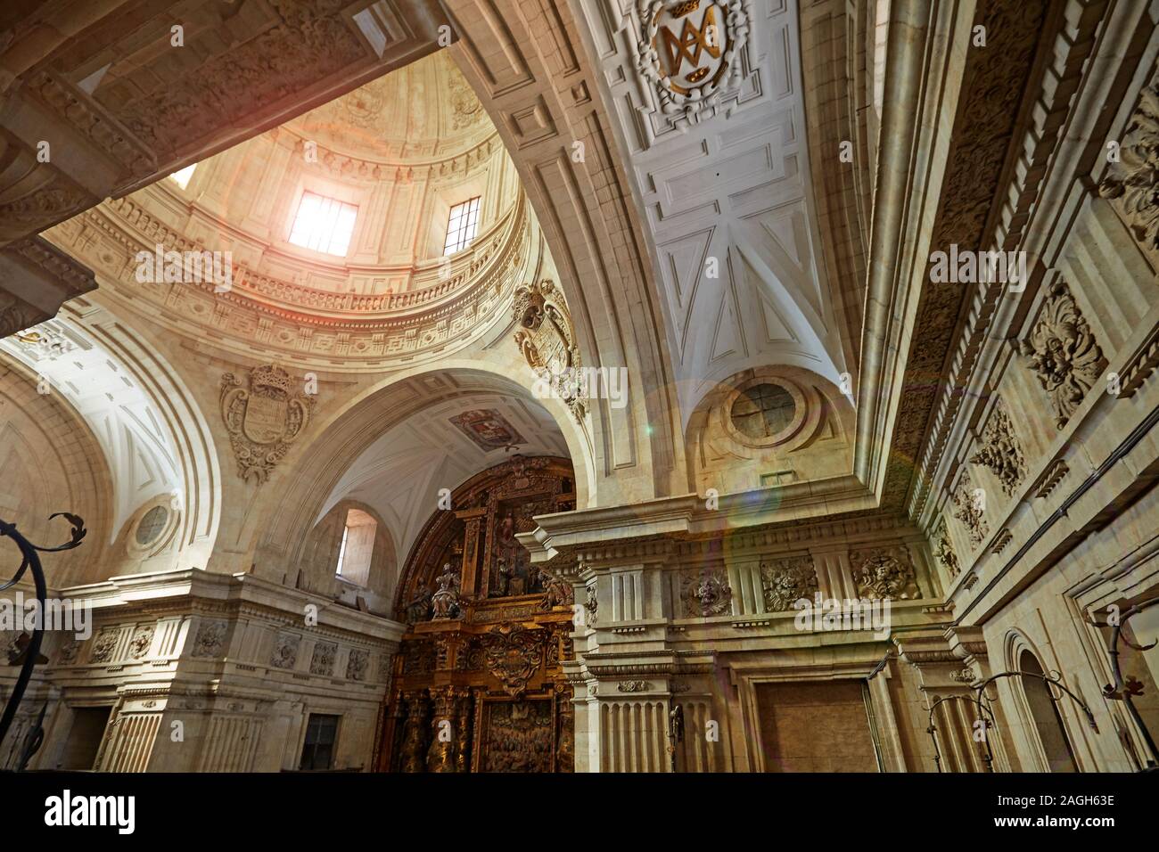 Interno della cupola della Clerecia antico edificio - Università di Salamanca Foto Stock