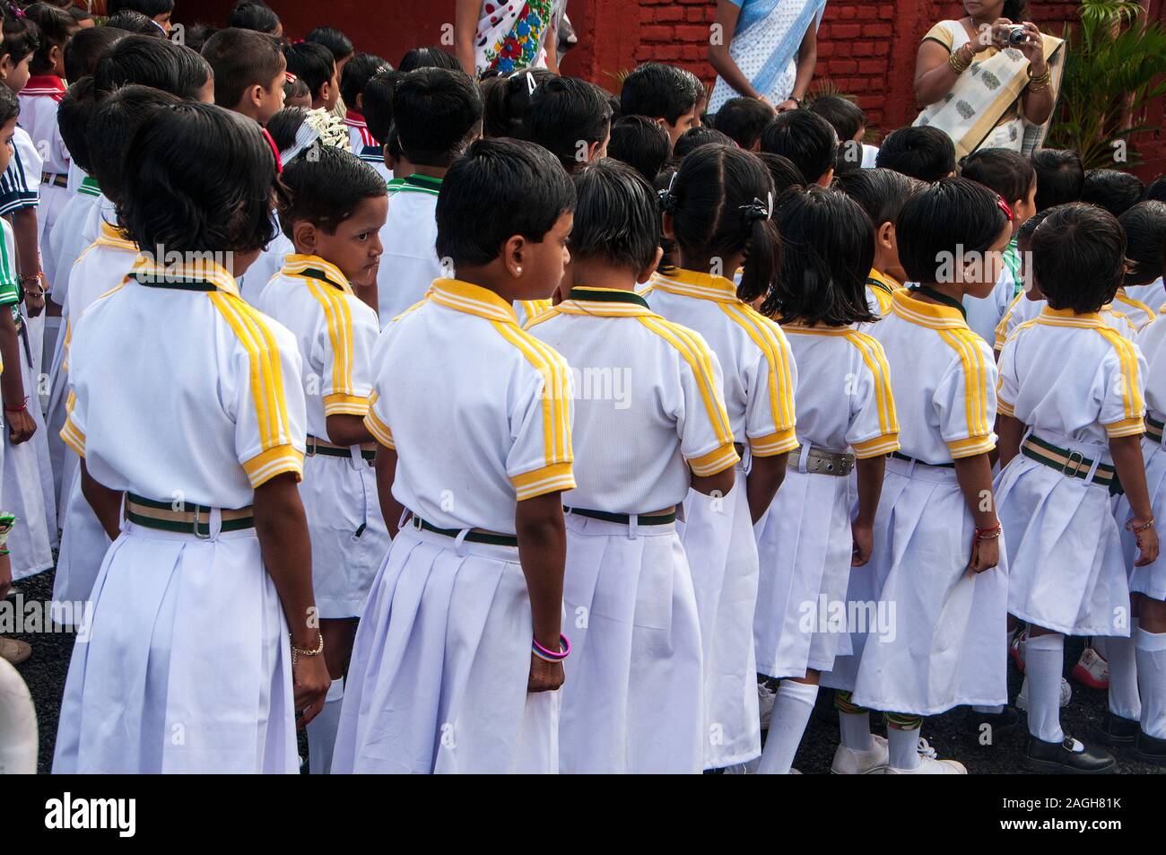 YAVATMAL, Maharashtra, India, agosto - 15, 2011: Giorno di Indipendenza celebrato in Yavatmal su agosto 15, 2011 in Yavatmal, Maharashtra, India. Foto Stock