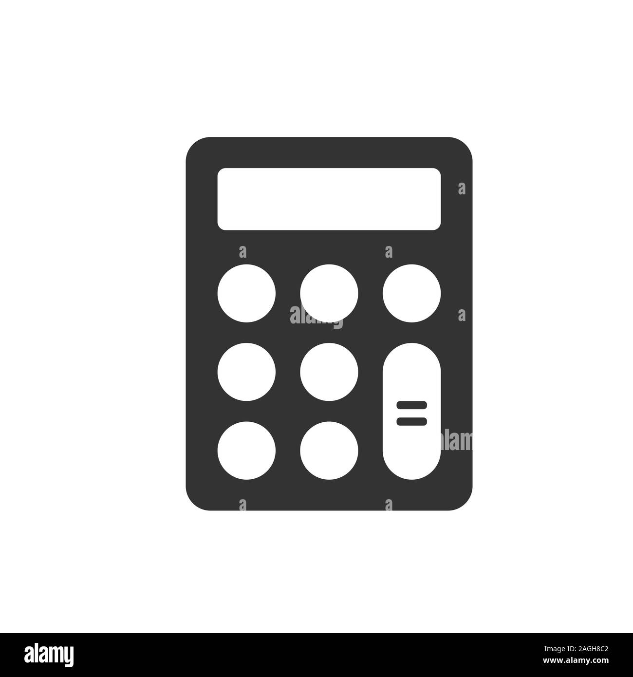 Icona calcolatrice per la progettazione di siti web e progetti. In stile appartamento. EPS 10 Illustrazione Vettoriale