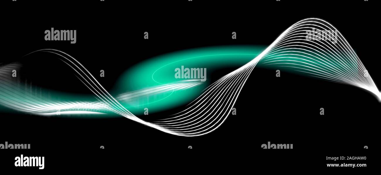 Effetto del flusso d'onda. Dynamic Motion energia. Modello di disegno illustrativo Foto Stock