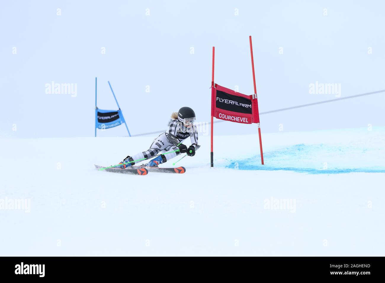 17 dic 2019 Courchevel Francia Audi FIS World Cup 2019/20 Womens Slalom Gigante Foto Stock