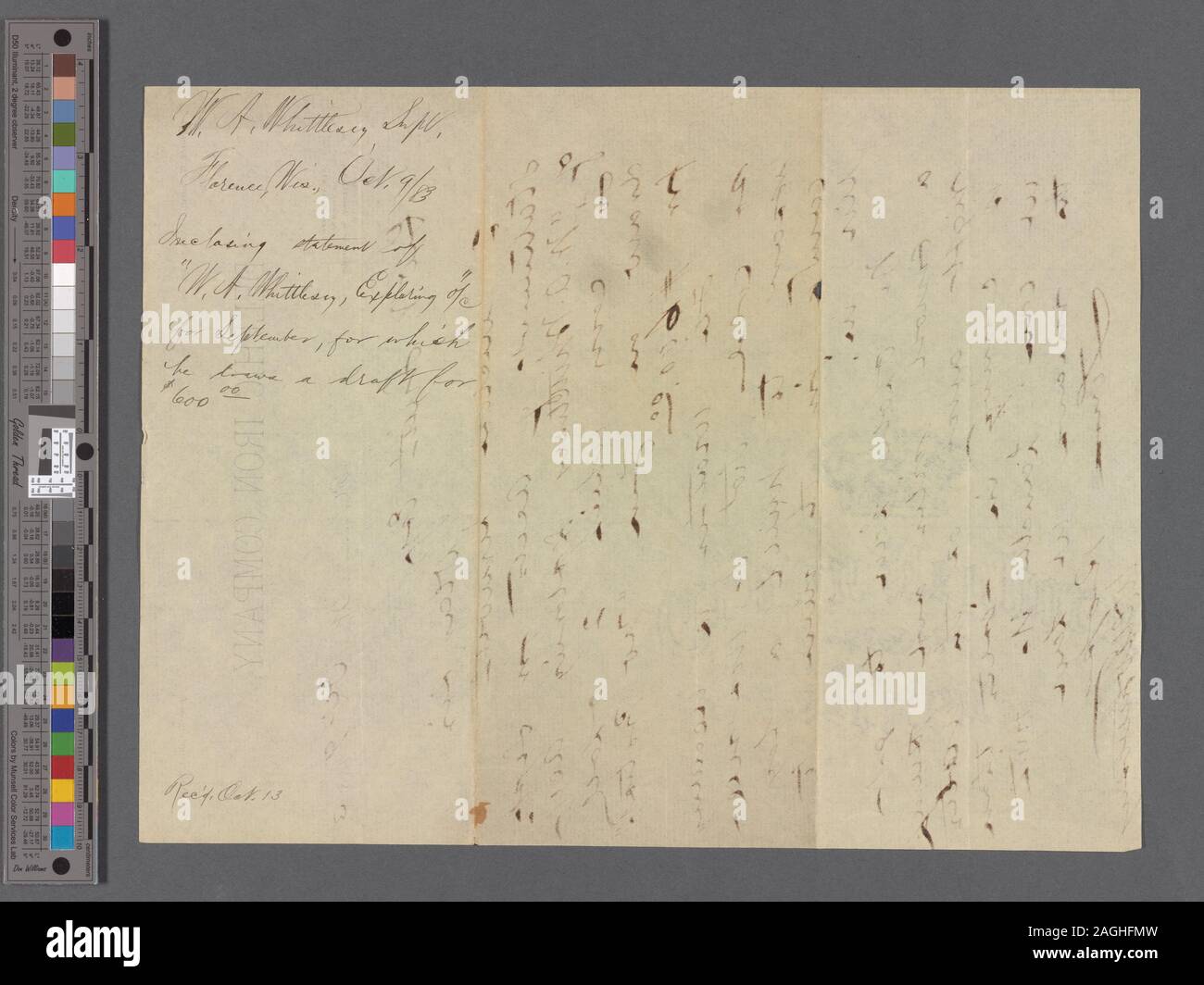 Lettere ricevute; lettere ricevute Foto Stock