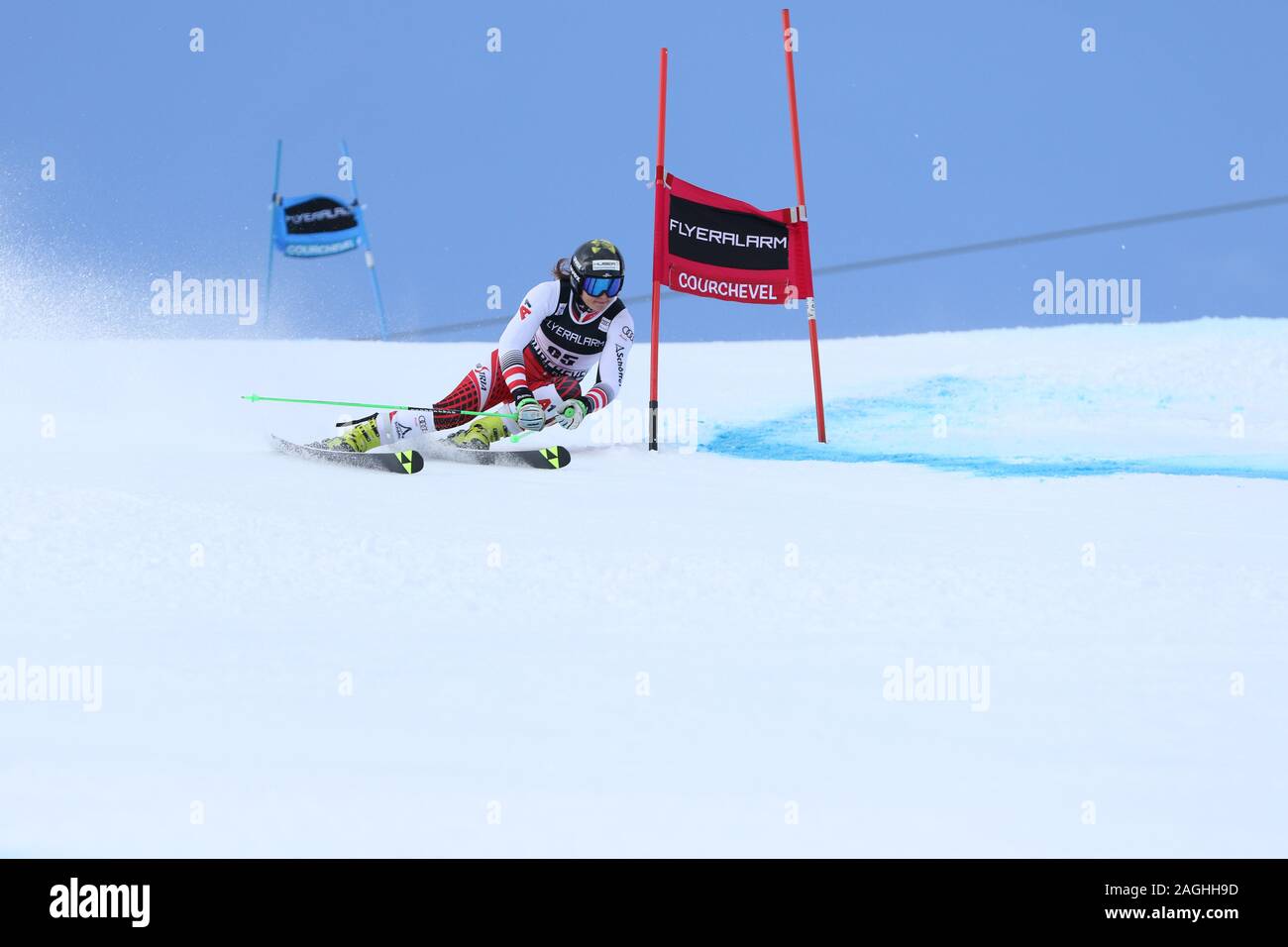 17 dic 2019 Courchevel Francia Audi FIS World Cup 2019/20 Womens Slalom Gigante Foto Stock