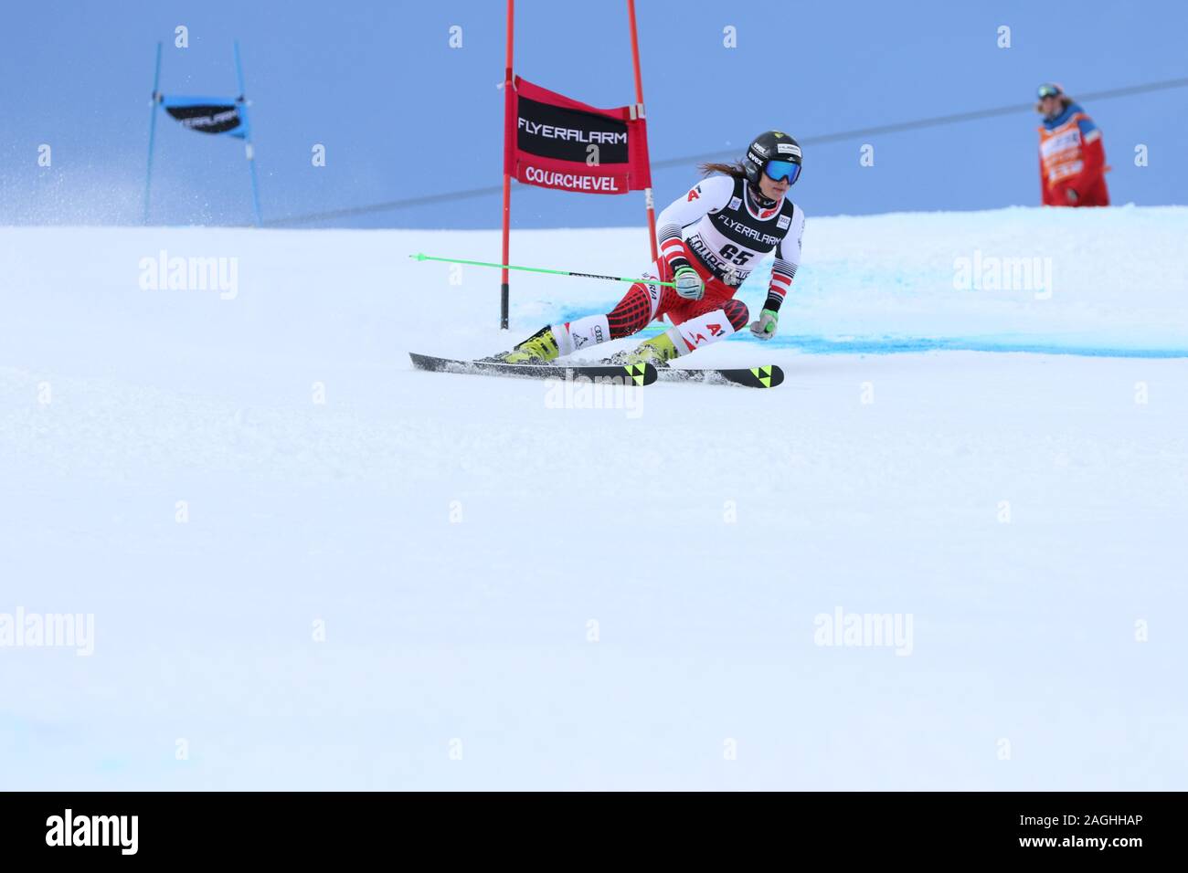 17 dic 2019 Courchevel Francia Audi FIS World Cup 2019/20 Womens Slalom Gigante Foto Stock