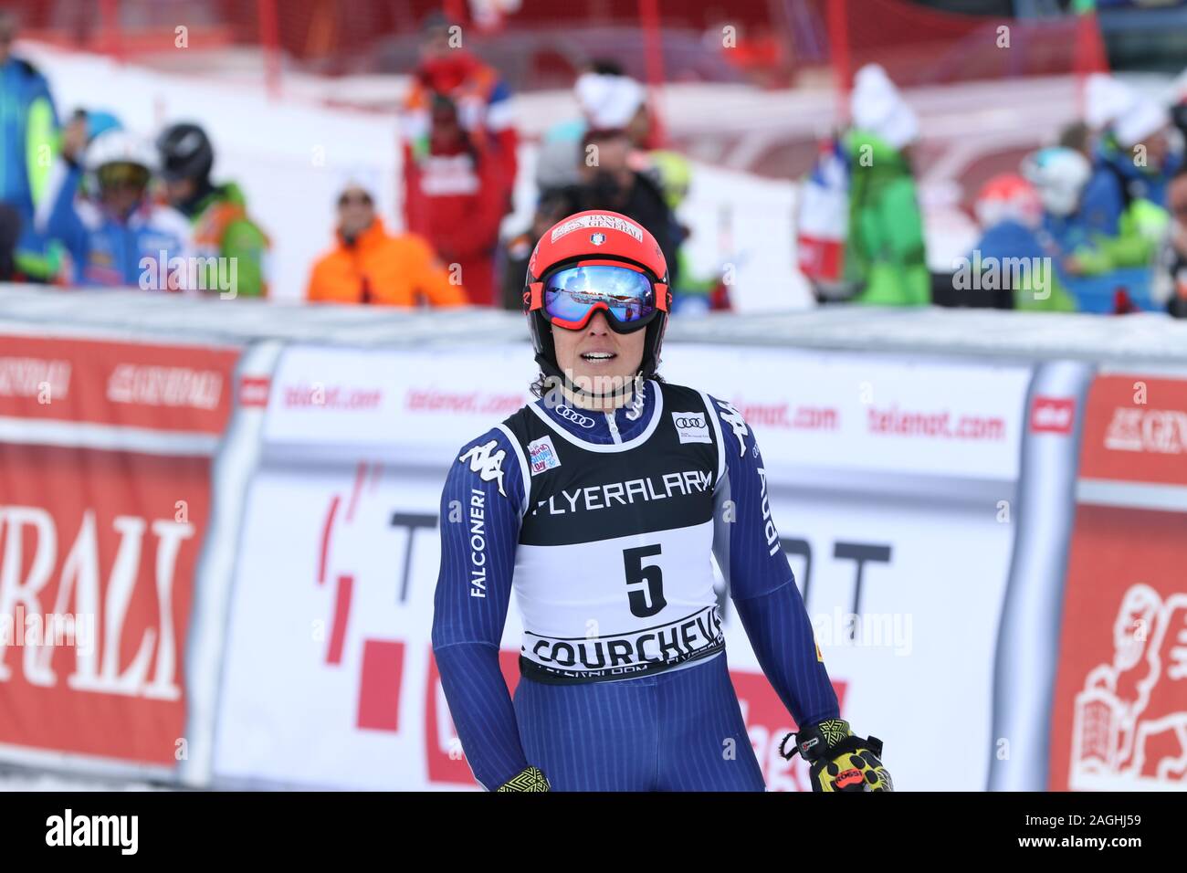 Courchevel, Francia, 17 dic. 2019, Federica Brignone dell Italia vince femminile Slalom Gigante Audi FIS Coppa del Mondo di Sci alpino Sci 2019/20 Sport Sport invernale Foto Stock
