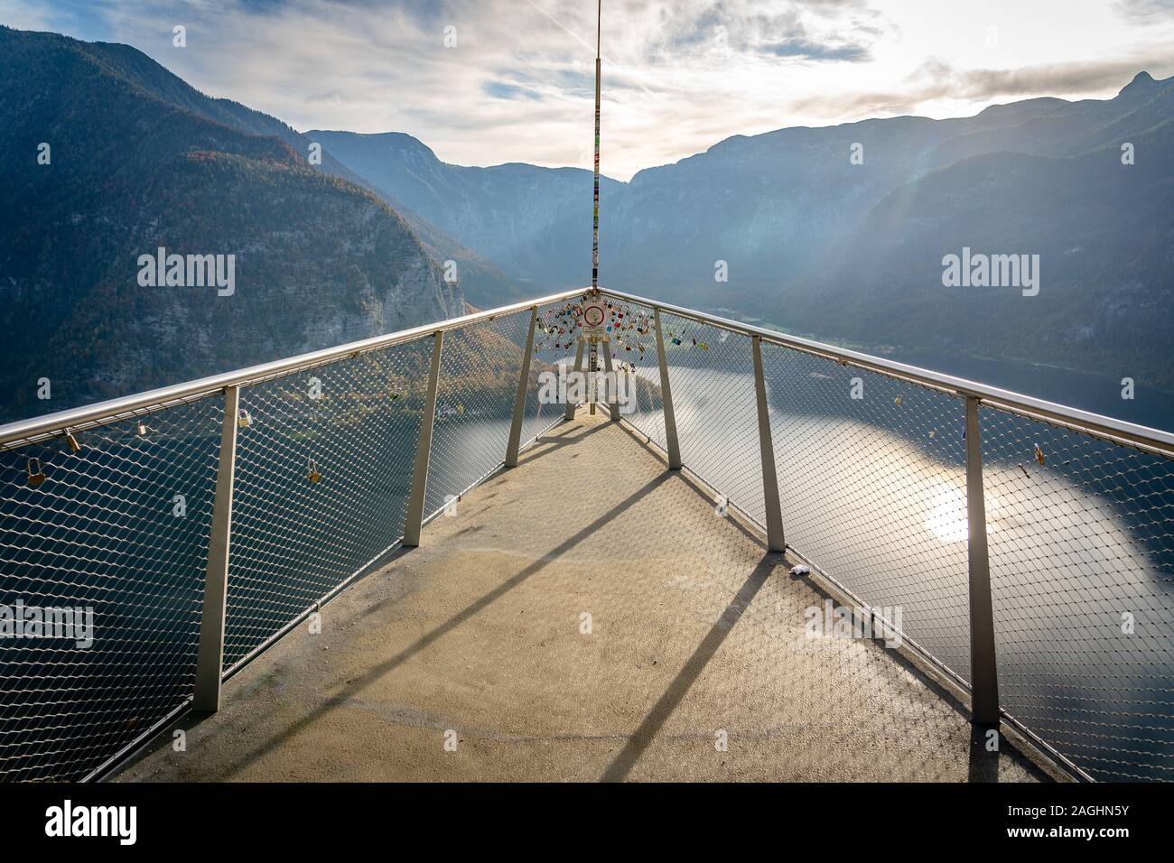 Skywalk ponte di vedetta di Hallstatt, Austria Foto Stock