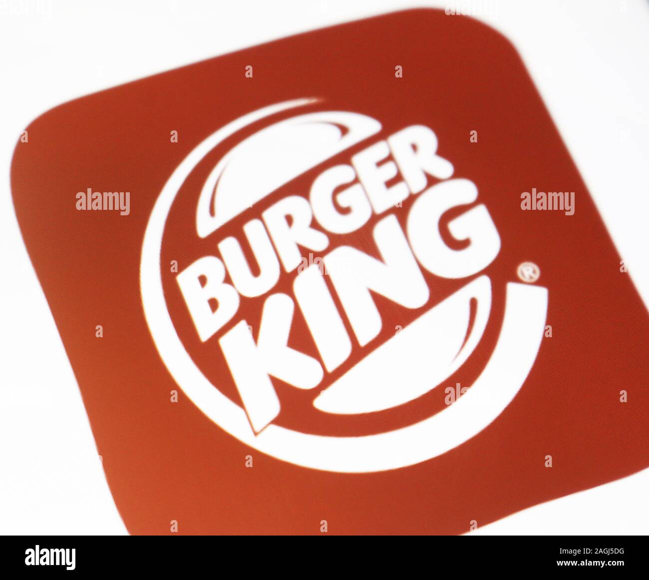 Burger King icona applicazione sul display del computer Foto Stock