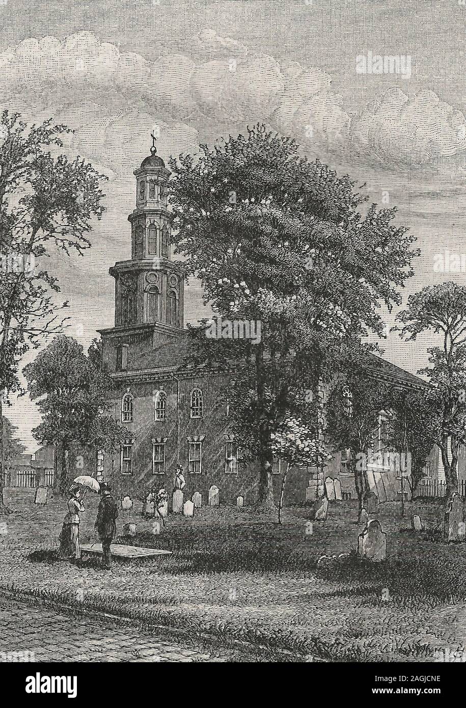 La Chiesa di Cristo, ad Alexandria, Virginia, circa 1880 Foto Stock