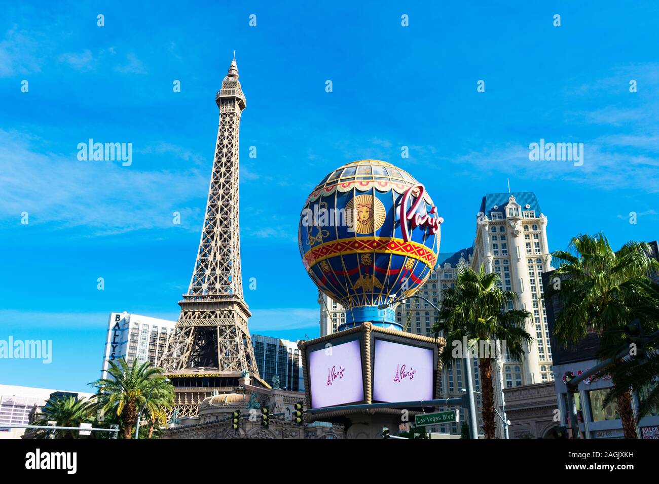 Il Paris Las Vegas Hotel e Casino segno nella forma del palloncino