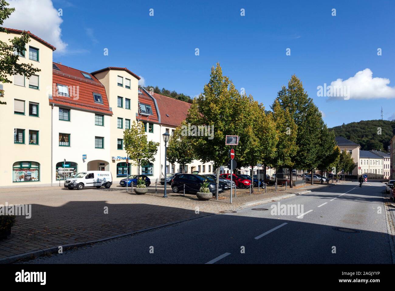 Il centro della città di Glashutte in Muglitztal Foto Stock