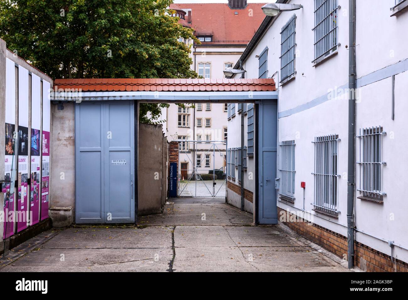 Bautzen Memorial mostra la Bautzen II carcere, destinato per i prigionieri politici della sicurezza di stato (Stasi) nella RDT era Foto Stock