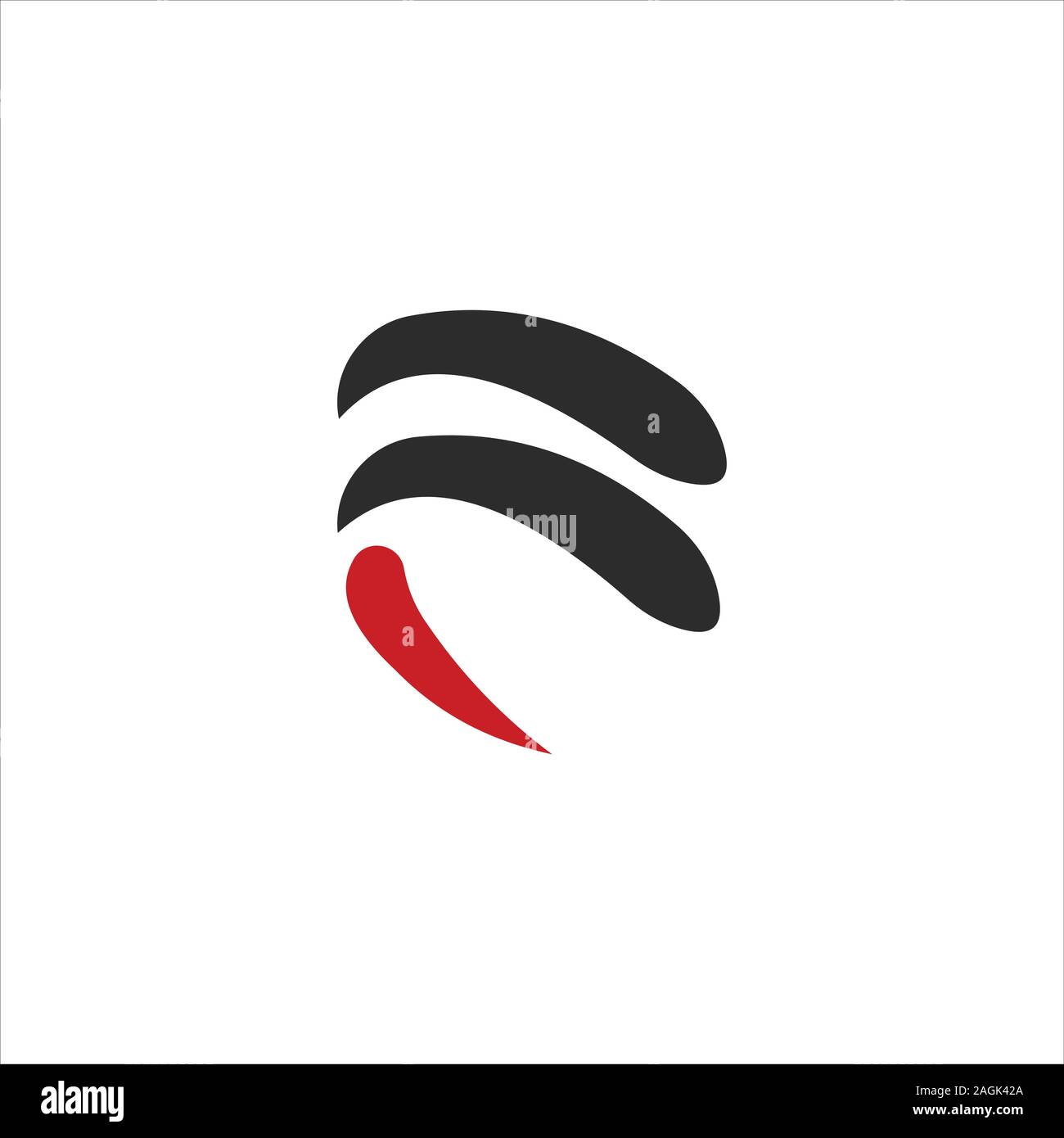 Lettera iniziale fs o sf logo design vettoriali Illustrazione Vettoriale