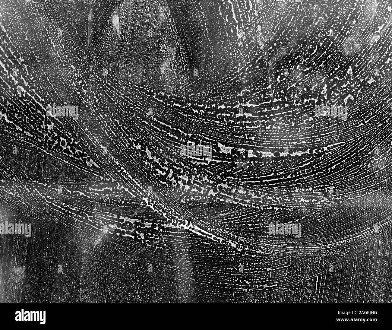 Il vetro sporco texture in bianco e nero Foto Stock