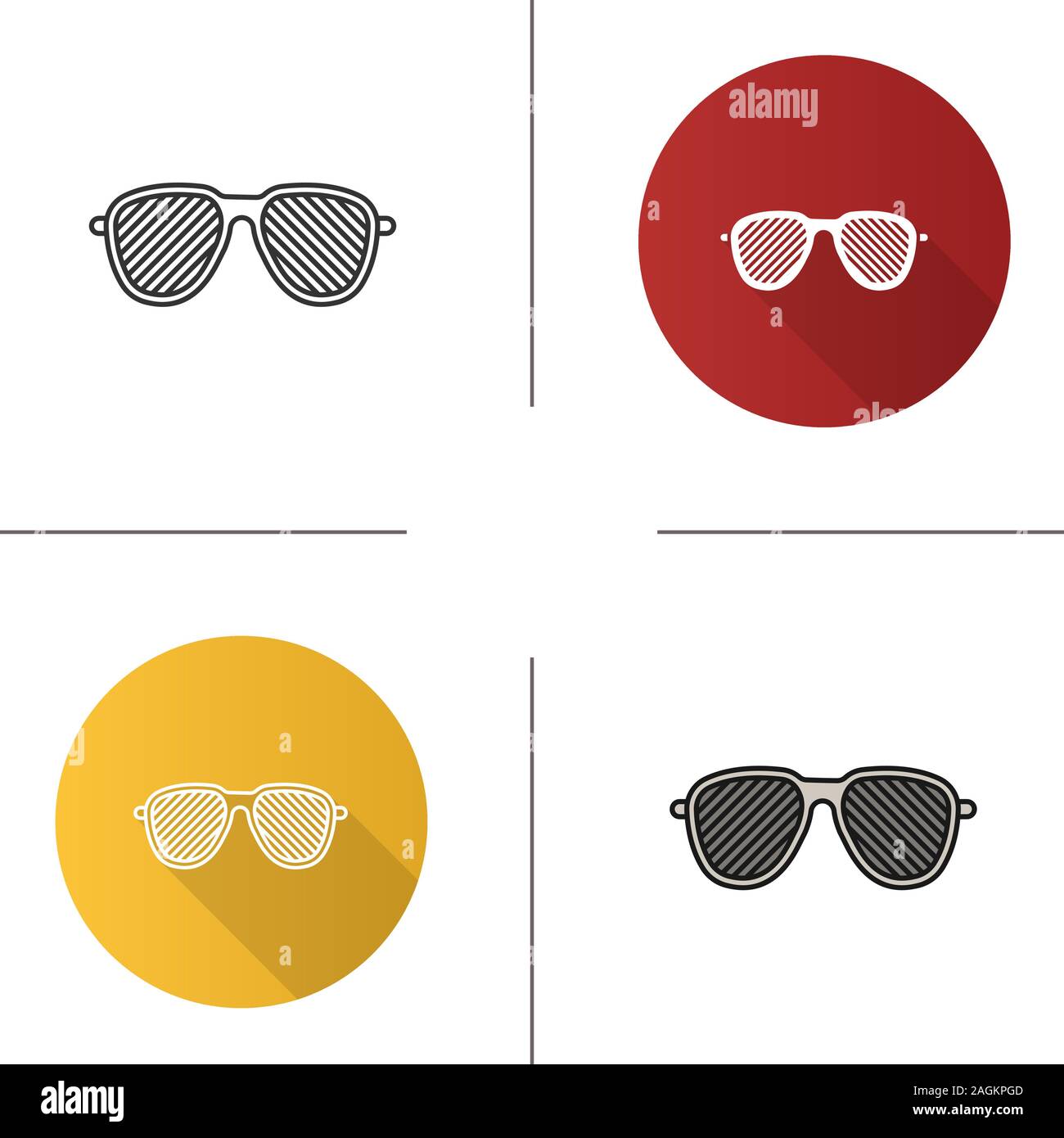 Occhiali da sole lamelle icona. Design piatto, lineare e stili colore.  Stripped occhiali. Shutter shades. Isolato illustrazioni vettoriali  Immagine e Vettoriale - Alamy
