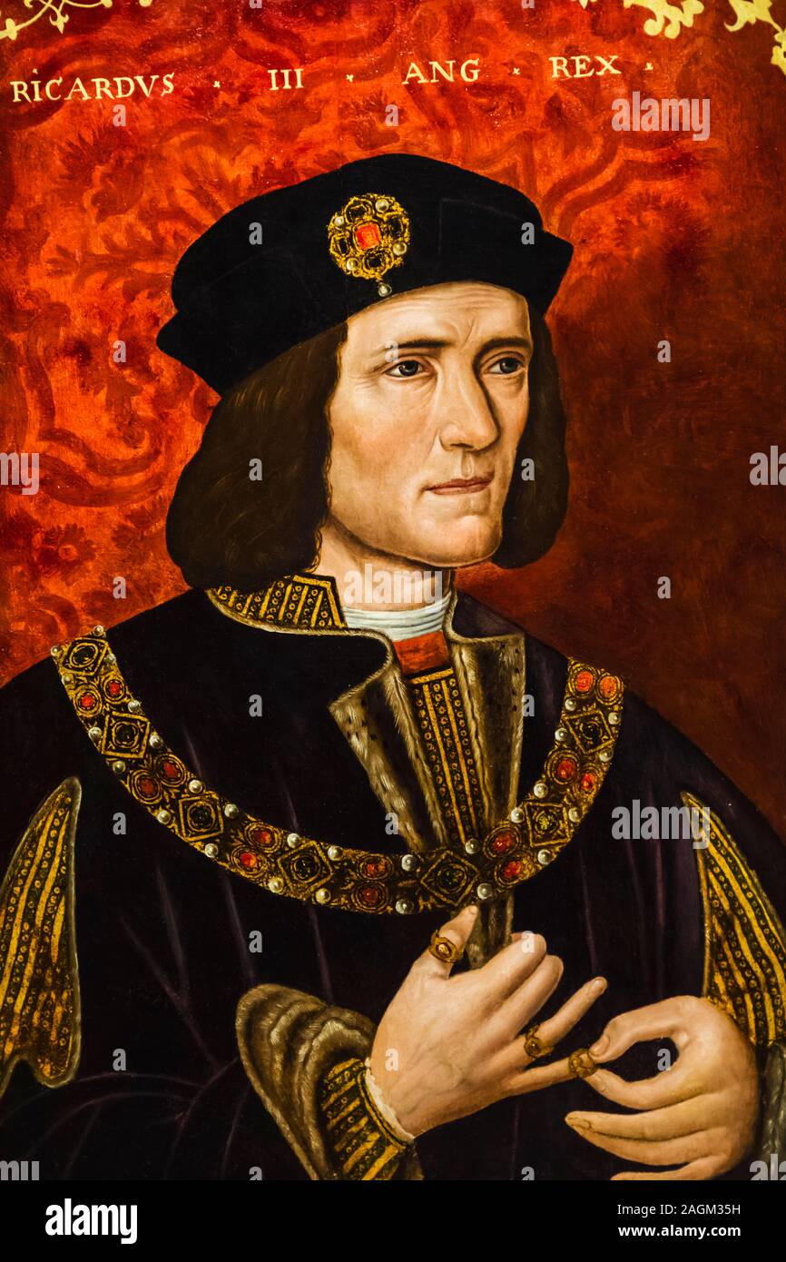 Inghilterra, ritratto del re Richard III (1452-85) da artista non identificato Foto Stock