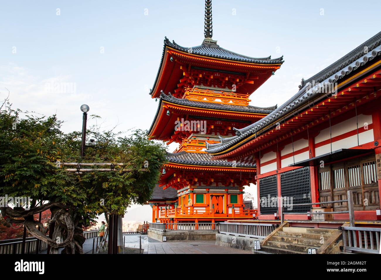 KYOTO, Giappone -18 novembre 2019: Kiyomizudera (letteralmente 'acqua pura tempio') è uno dei più celebri templi del Giappone. Foto Stock