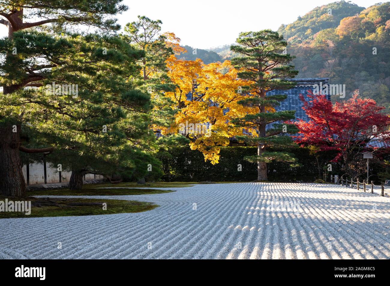 KYOTO, Giappone -22º Novembre 2019: Tenryū-ji il tempio di testa del Tenryū-ji il ramo della setta Rinzai del Buddhismo Zen Foto Stock