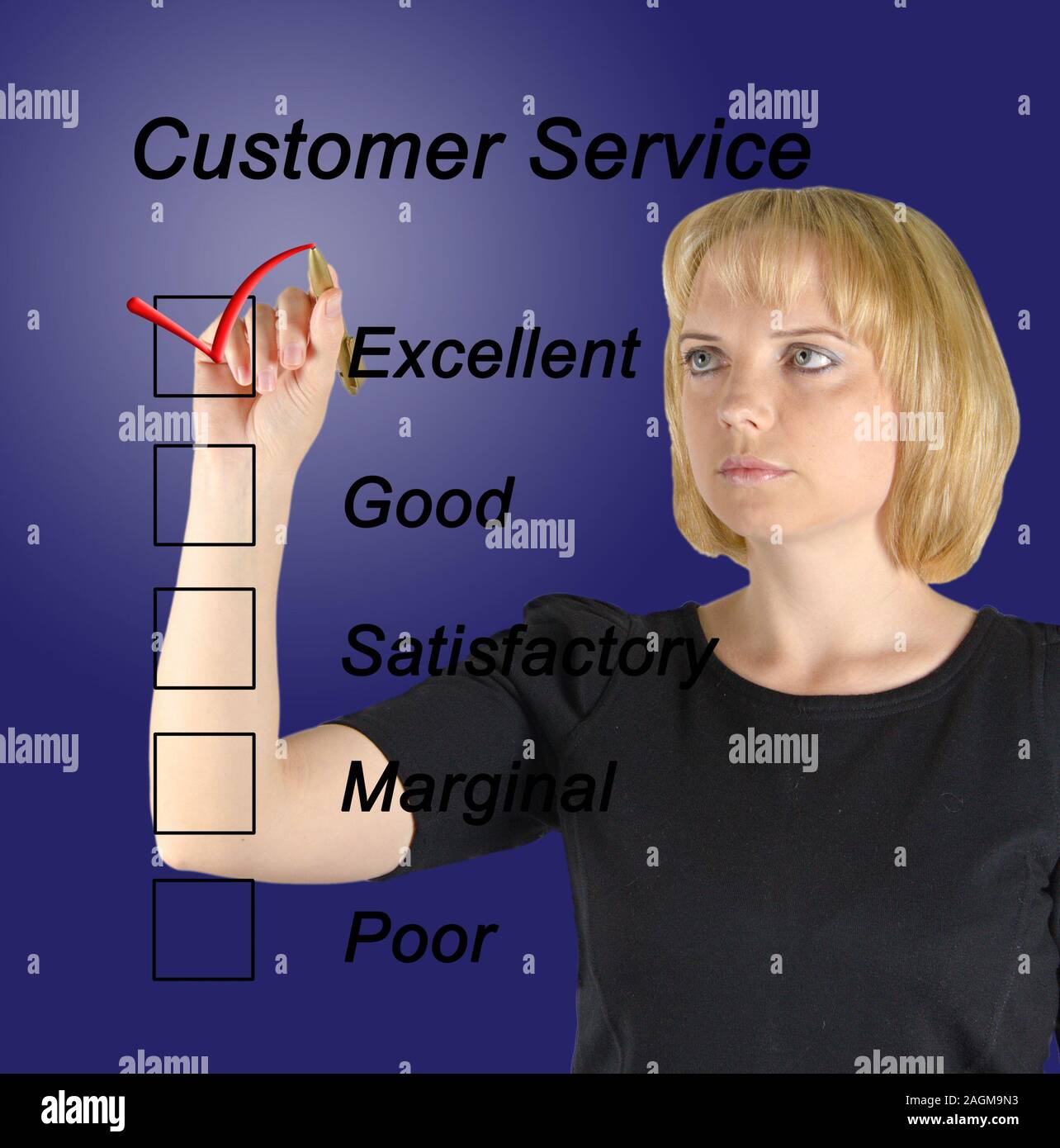 Valutazione del servizio clienti Foto Stock