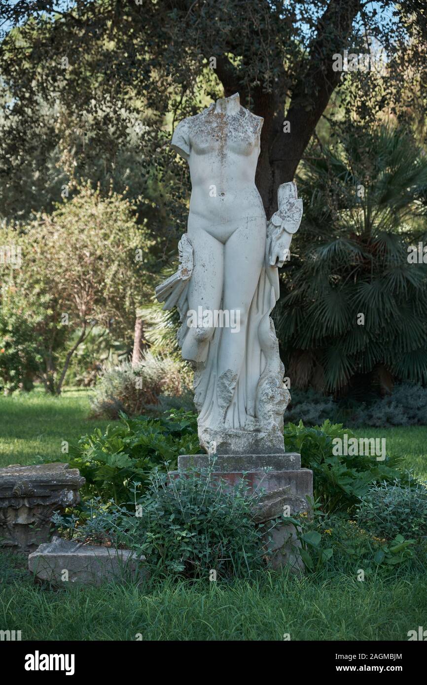 Venere Italica,statua romana presso la città romana di Italica, Santiponce, Siviglia, Andalusia, Spagna. Foto Stock