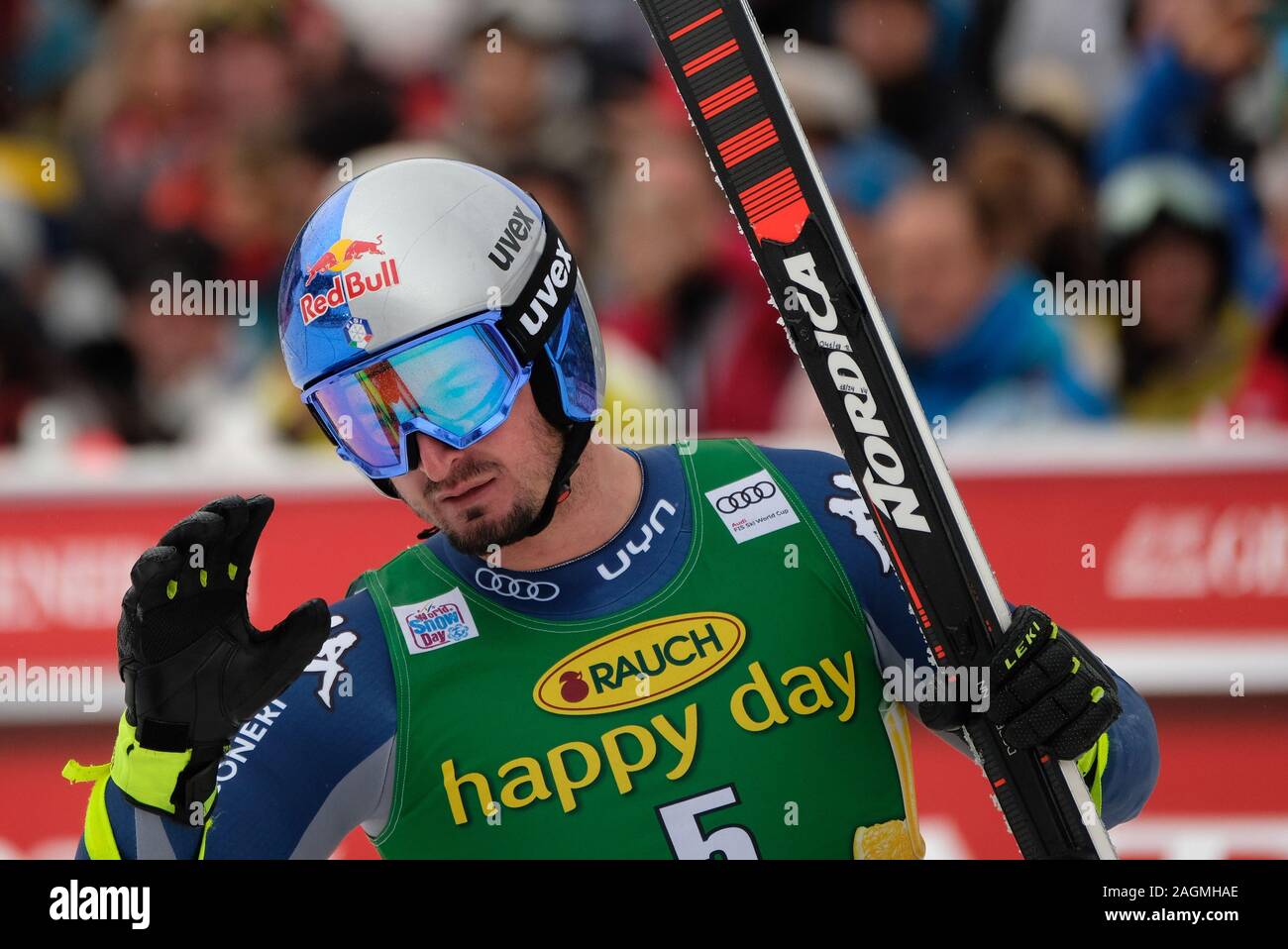 La Val Gardena, Italia, 20 dic. 2019, Dominik paris (ita) durante la Coppa del Mondo di sci FIS 2019 - Super G maschile - Sci - Credit: LPS/Roberto Tommasini/Alamy Live News Foto Stock