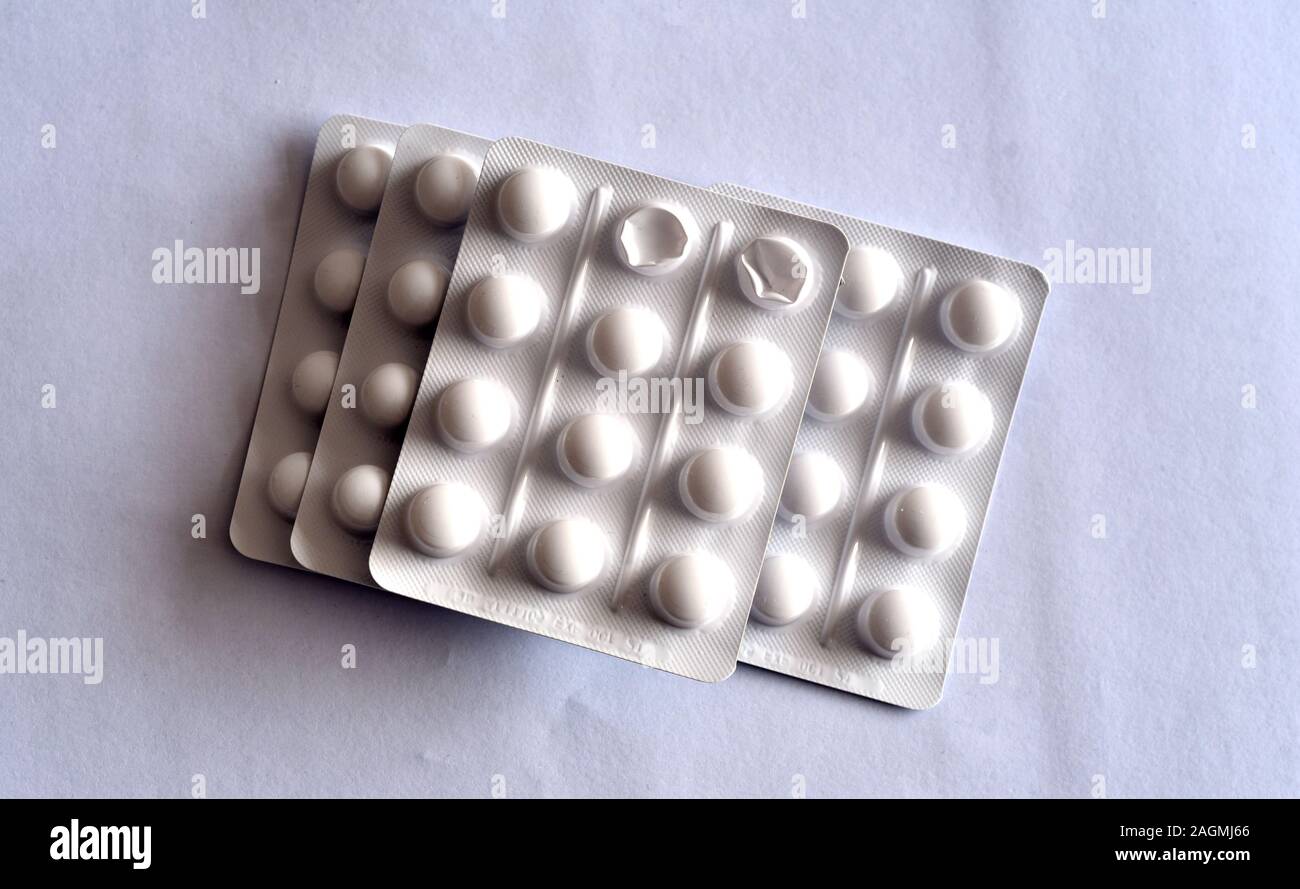 Medical pillola bustine Foto Stock