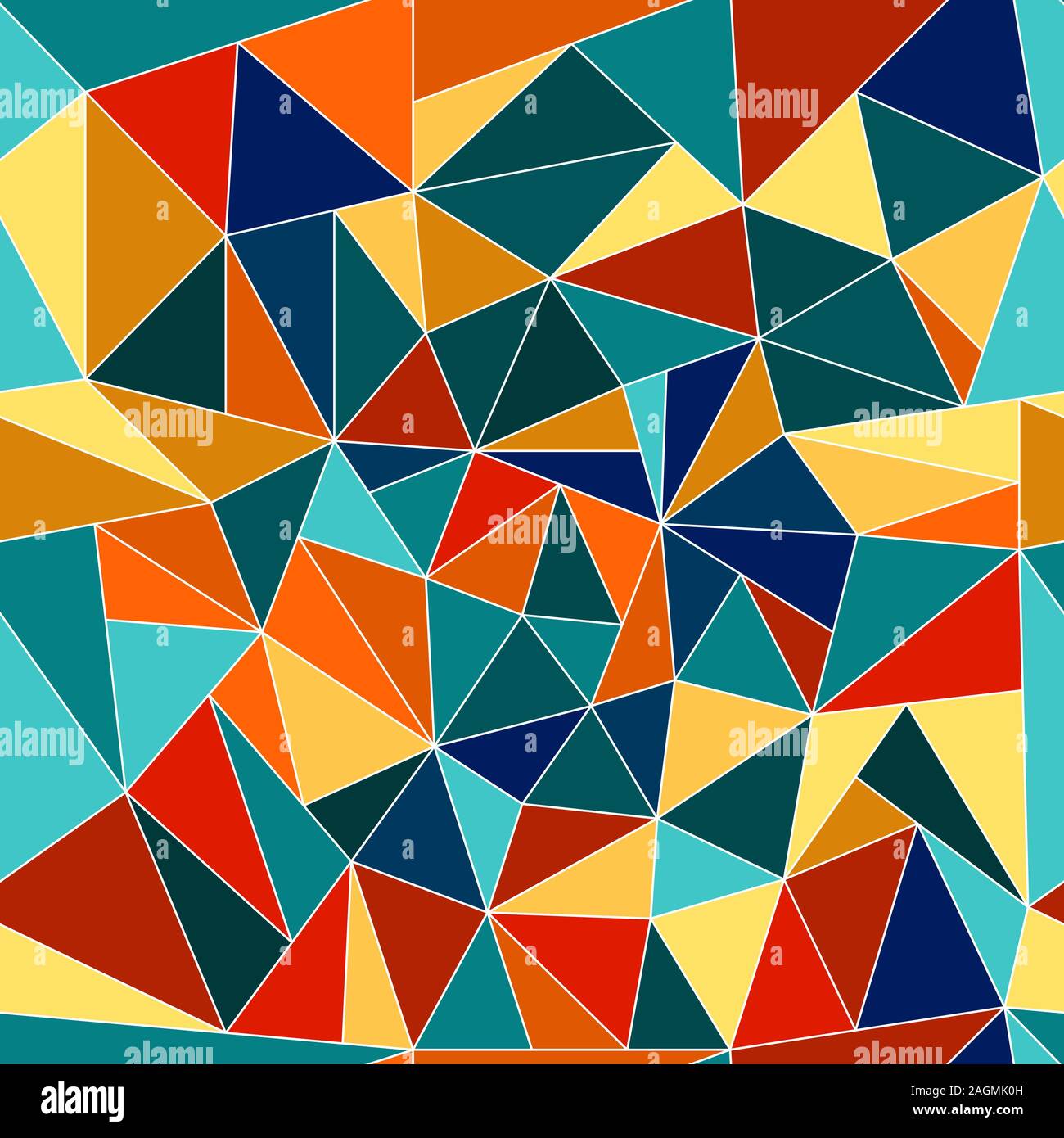 Seamless poligonale astratto modello di colore. Un modello di caotico triangoli colorati.. Moderni colori casuali. La soluzione ideale per i tessili, l'imballaggio, p Illustrazione Vettoriale