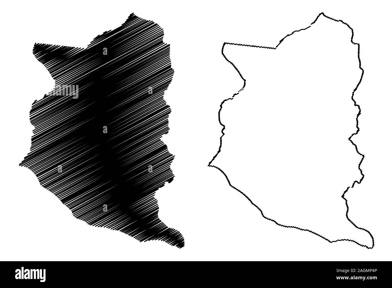 San Jose reparto (dipartimenti dell Uruguay Repubblica orientale dell' Uruguay) mappa illustrazione vettoriale, scribble schizzo San Jose mappa Illustrazione Vettoriale