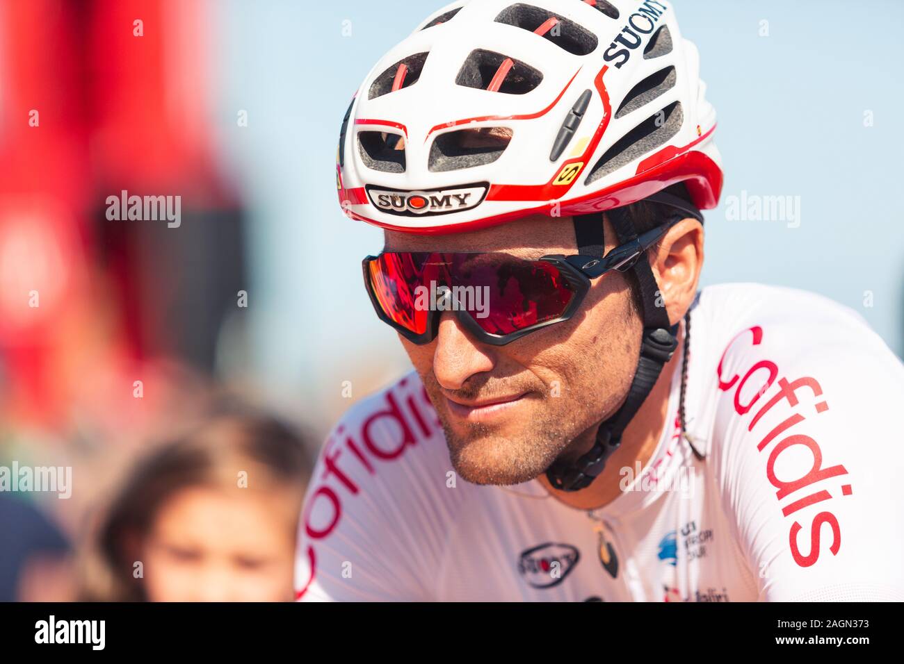 San Vicente de la Barquera, Spain-September 7, 2019: Luis Angel MATE MARDONES, ciclista della Cofidis, SOLUZIONI CREDITS Team durante la fase 14 di La Vu Foto Stock