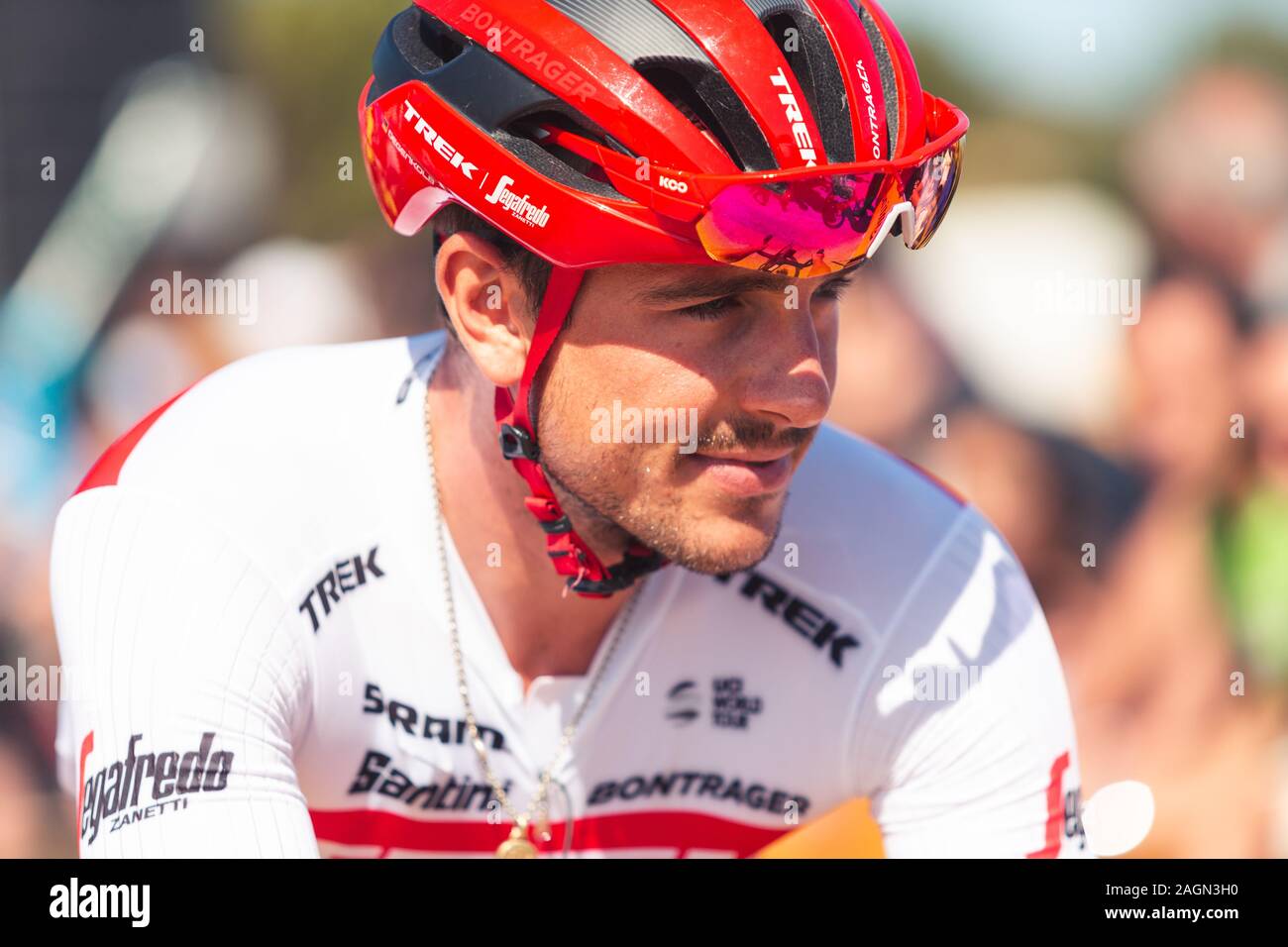 San Vicente de la Barquera, Spain-September 7, 2019: John DEGENKOLB, ciclista di TREK - SEGAFREDO Team durante la fase 14 di la Vuelta a España. Foto Stock