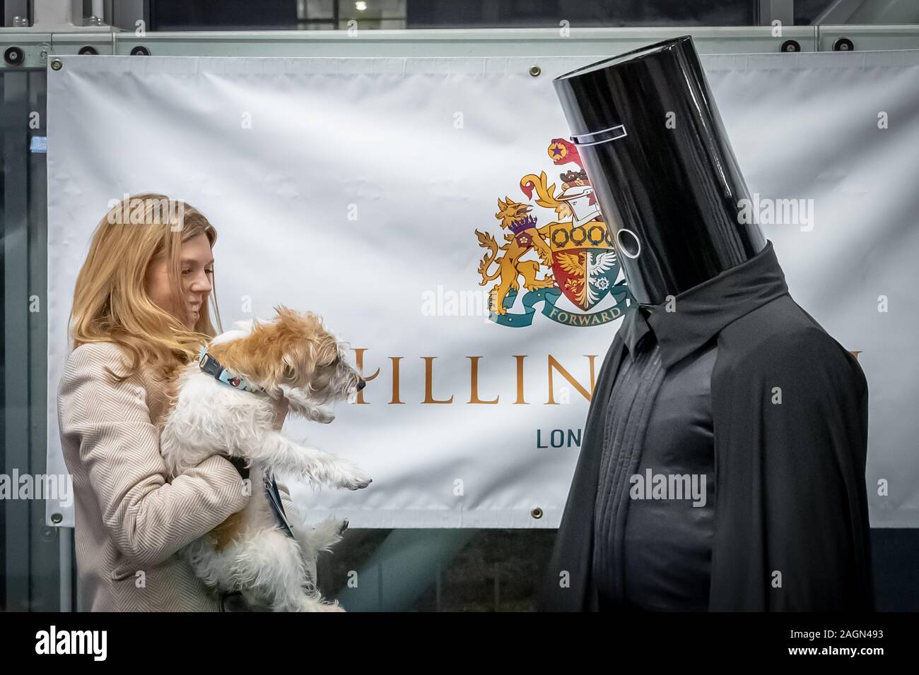 Elezioni generali Night 2019: Il partito conservatore sarebbe andato avanti per vincere una frana che assicura la loro maggioranza più grande dal 1987. Londra, Regno Unito Foto Stock
