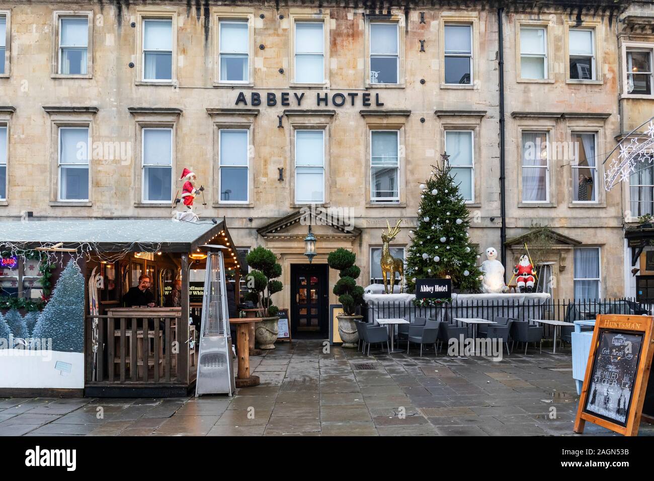 Natale all'Abbey Hotel Bath è un Boutique Hotel in centro città, bagno, Somerset, Regno Unito Foto Stock