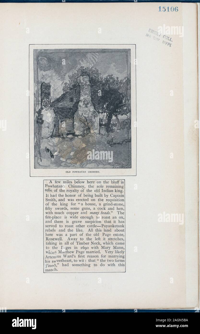 EM15106; Powhatan vecchio camino. Foto Stock