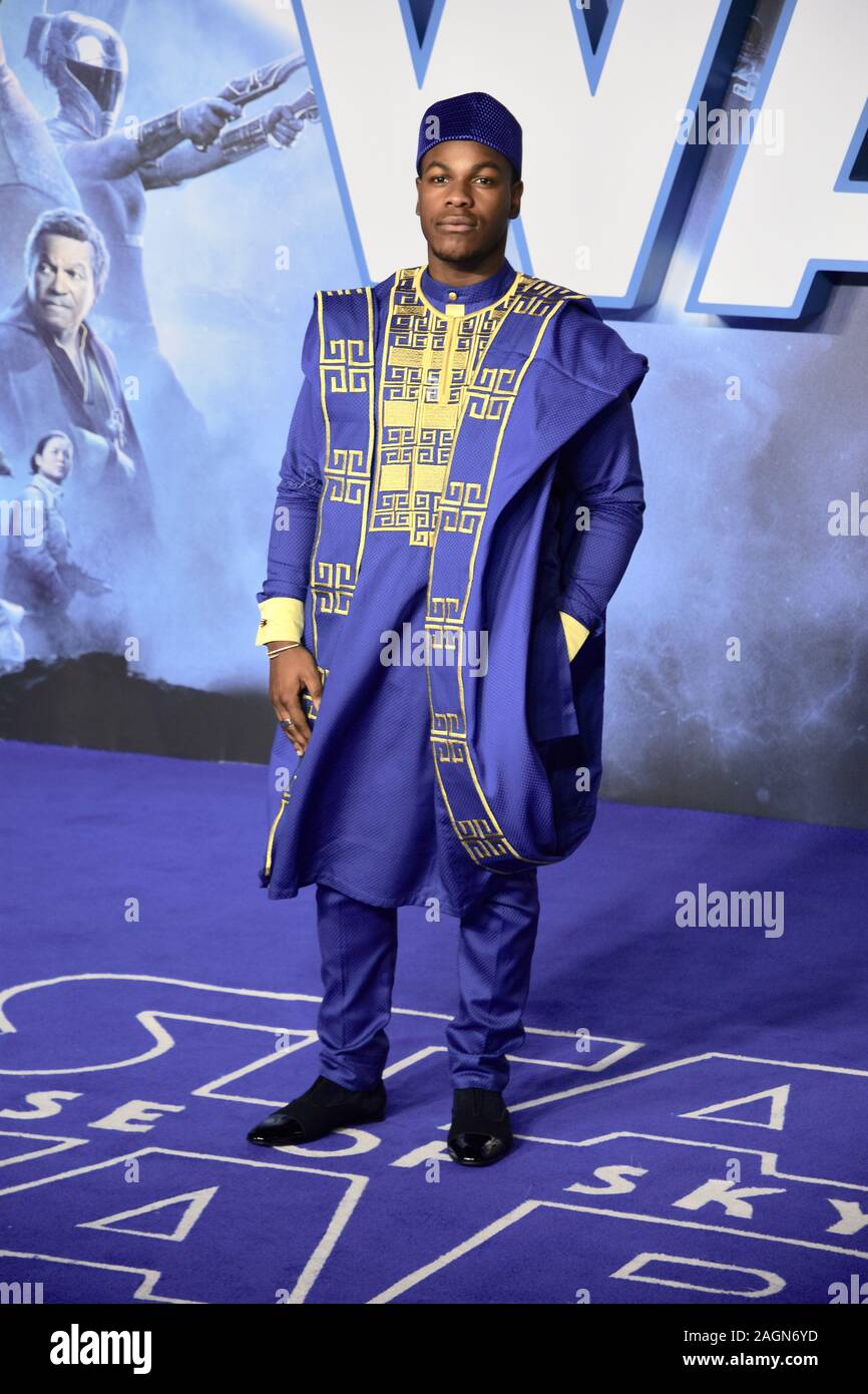 John Boyega. Star Wars: Il luogo di Skywalker. Premiere europeo, Cineworld Leicester Square, Londra. Regno Unito Foto Stock