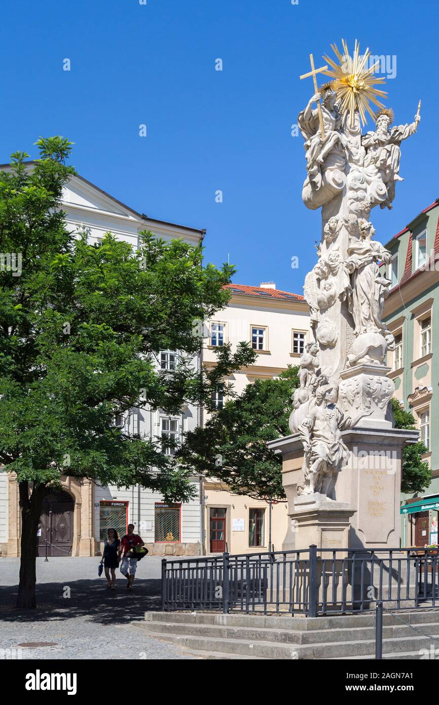 Santa Trinità Coumn, Sloup Nejsvětější Trojice monumento, Brno, Repubblica Ceca, Europa Foto Stock