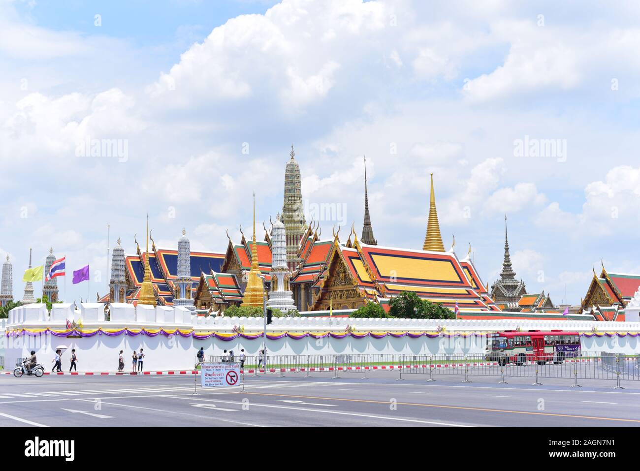 Templi di Bangkok e Grand Palace in Thailandia Foto Stock
