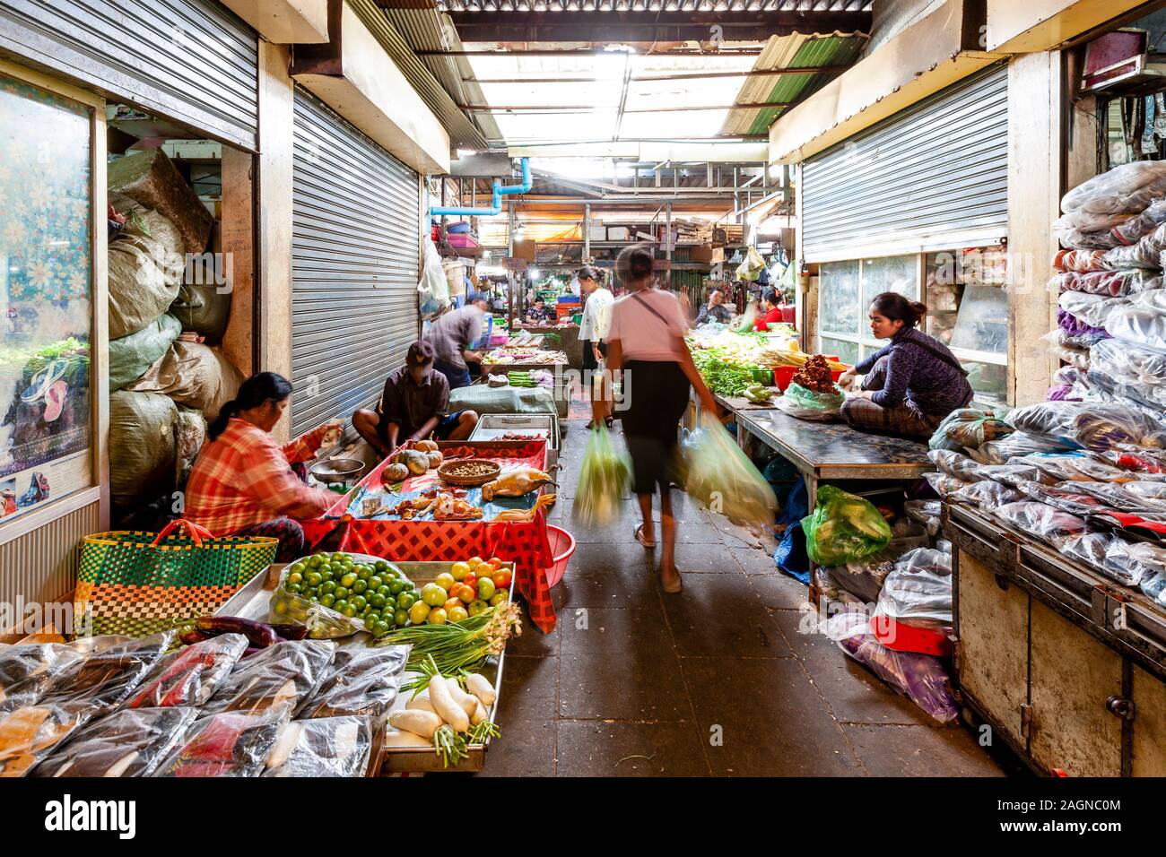 Il mercato russo, Phnom Penh Cambogia. Foto Stock
